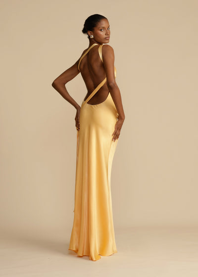 SELENE Maxi Dress™ - Elegante, gouden maxi-jurk