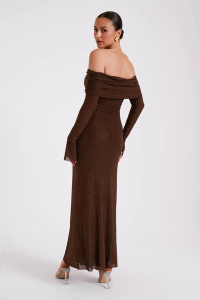 Selene Glisten Gown™ - Maxi-jurk, lange mouwen.