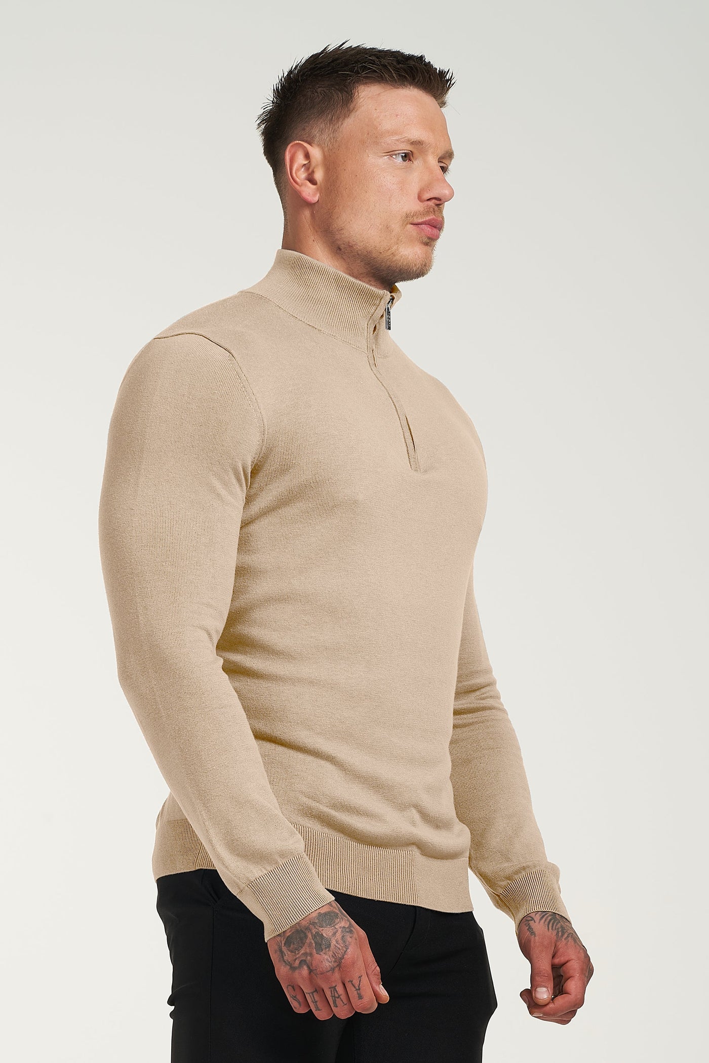 THE SANTONI™  HALF ZIP - IRISH CREAM