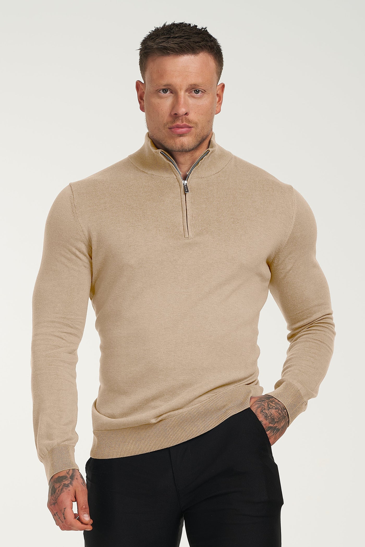 THE SANTONI™  HALF ZIP - IRISH CREAM