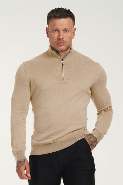 THE SANTONI™  HALF ZIP - IRISH CREAM