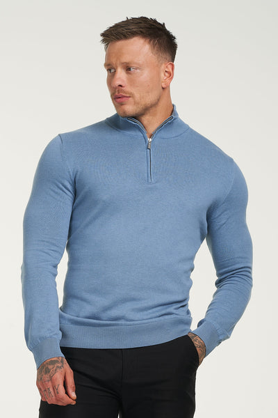 THE SANTONI™ HALF ZIP - CORONET BLUE