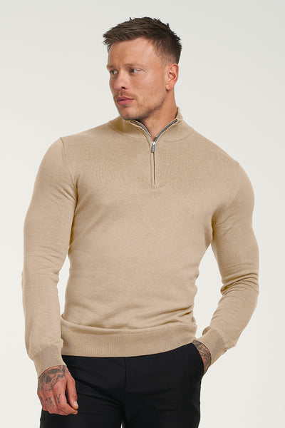 THE SANTONI™  HALF ZIP - IRISH CREAM