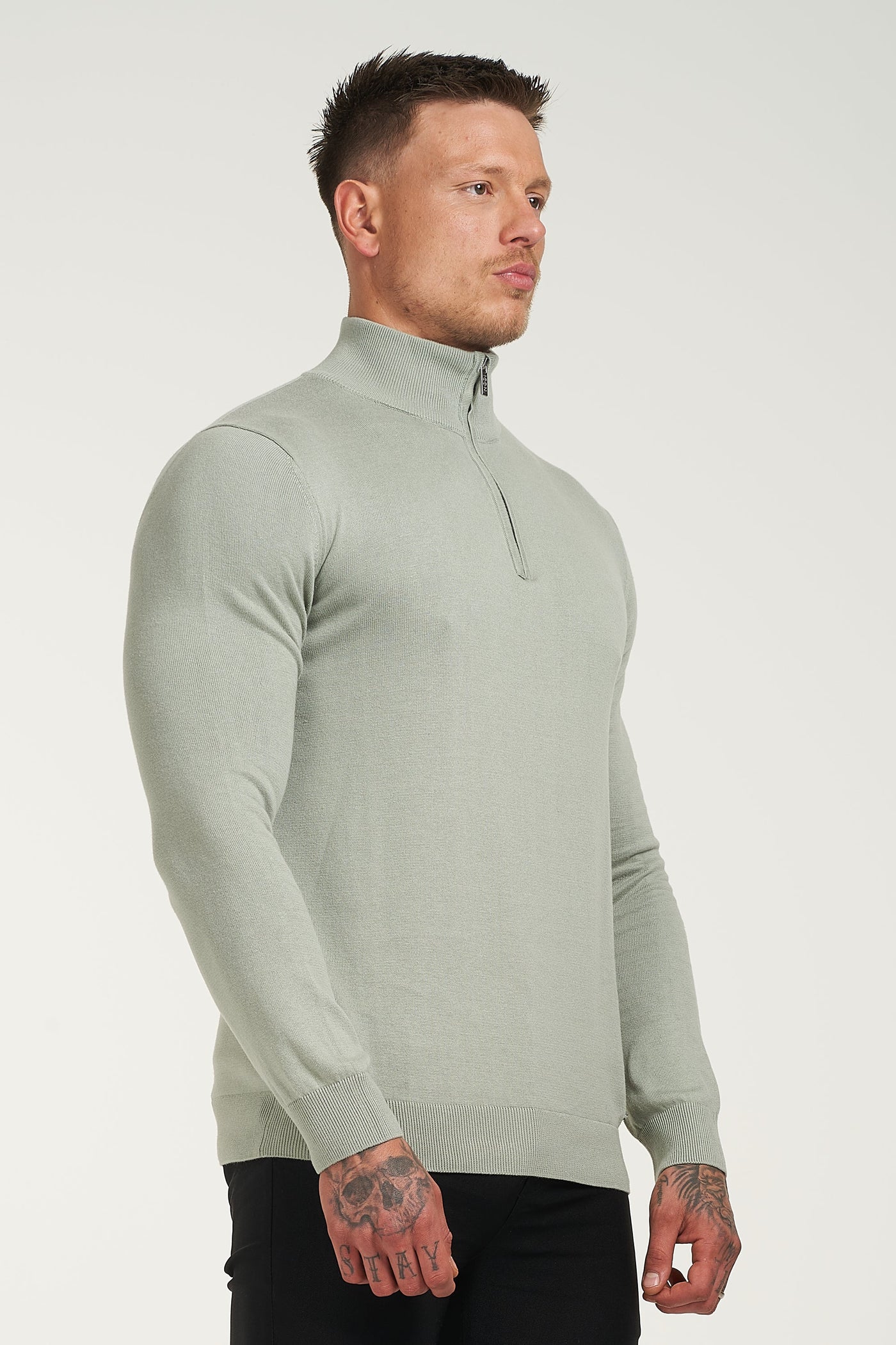 THE SANTONI™  HALF ZIP - ICEBERG GREEN