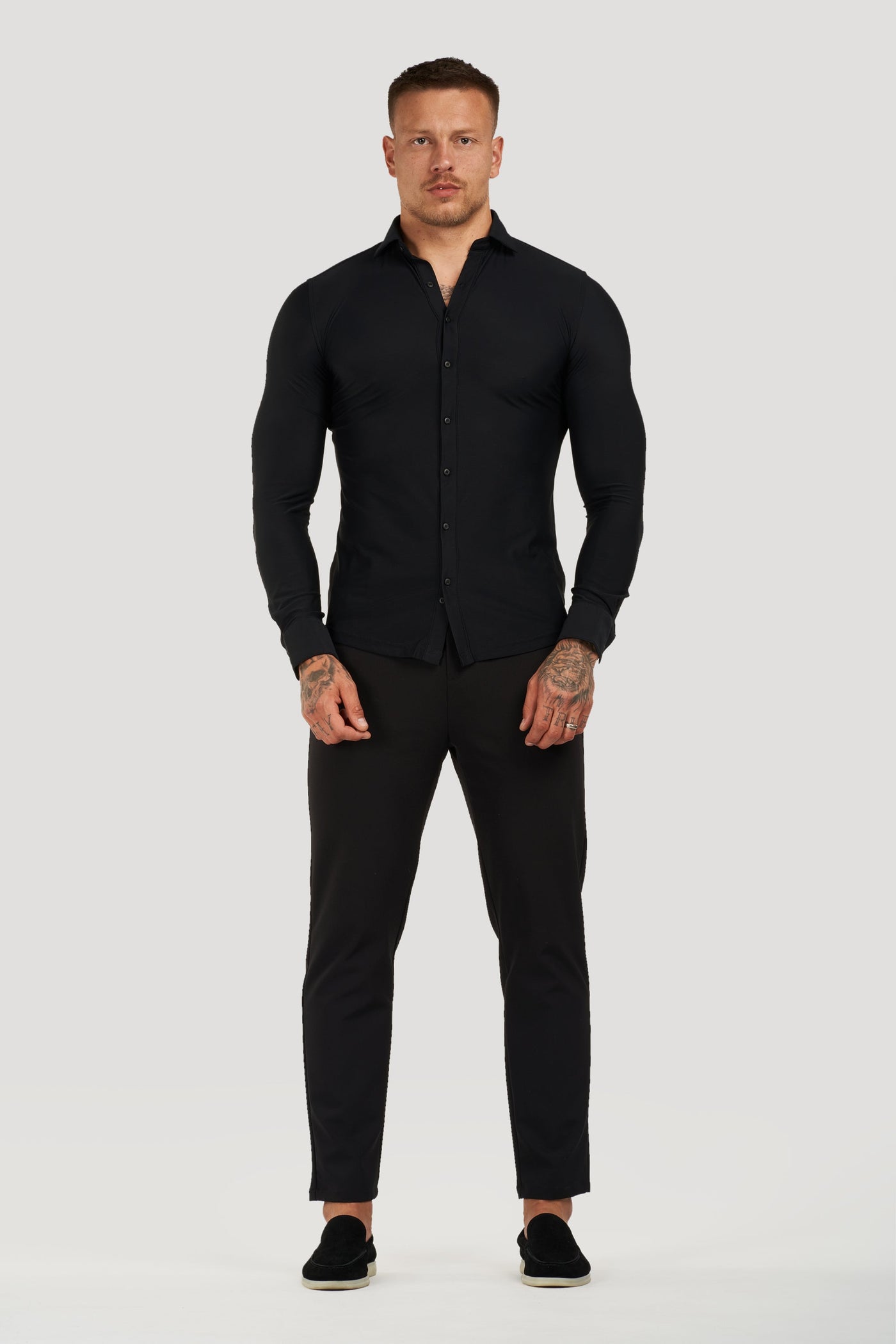 THE ATHLETIC STRETCH SHIRT - BLACK