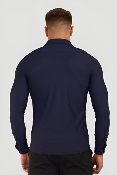 THE ATHLETIC STRETCH SHIRT - NAVY BLUE