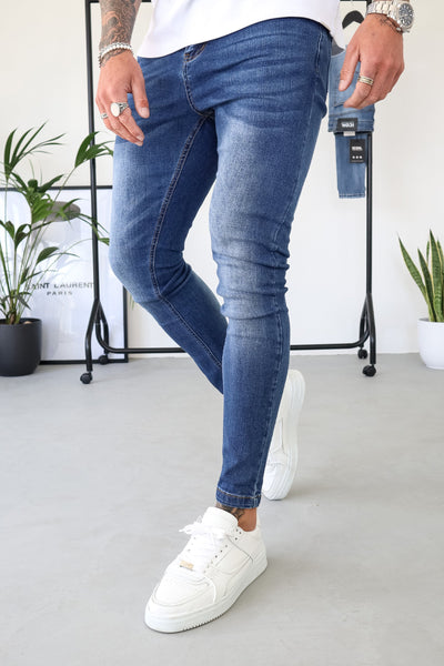 THE LORENZO JEANS - DONKERBLAUW